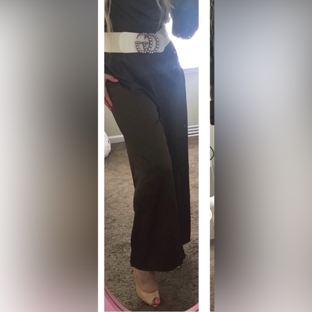 RARE nude low heel genuine leather patent leather pump